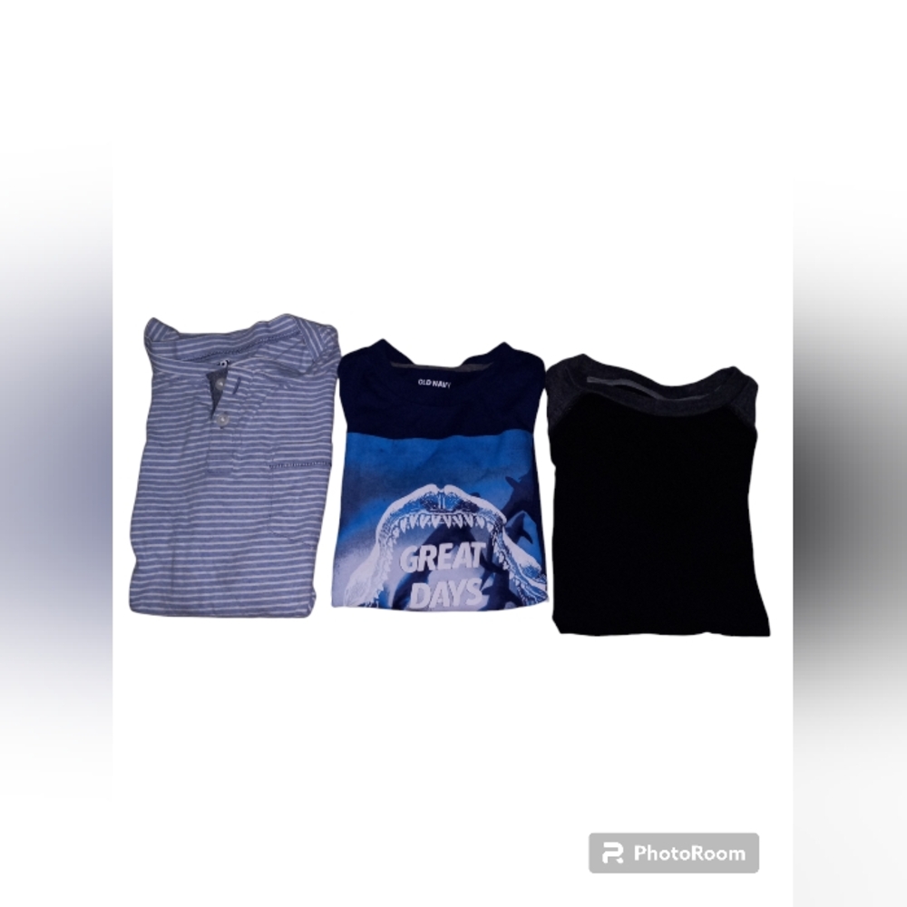 three long-sleeved shirts for boys only for 9 dollars in size 8 M